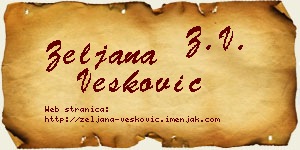 Željana Vesković vizit kartica